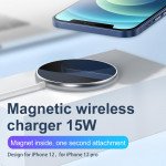 Wholesale MagSafe Style Fast Wireless Qi Magnet Charger USB-C 15W Fast Charging Pad Compatible with all Wireless Charging Phone, iPhone 12, and More (White)